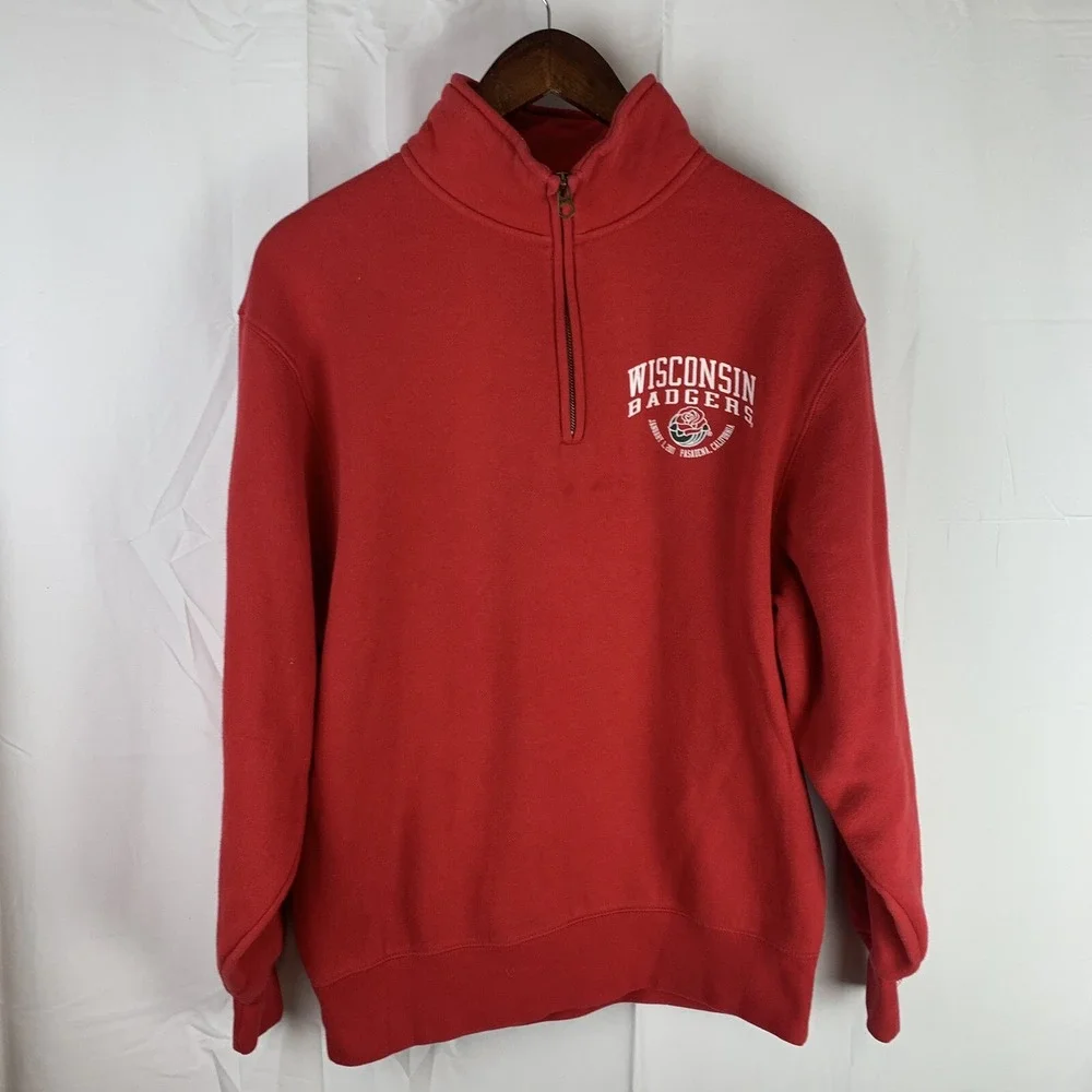 Wisconsin Badgers‎ Vintage Rose Bowl 2011 Jansport 1/4 Zip Jacket Large